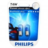 Автолампа T4W Philips 12V-4W Blue Vision (2 шт.) блистер 12929 BV (бл.)